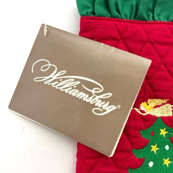 Colonial Williamsburg Foundation Quilted Christmas Holiday Gift Bag Angel Tree - Picture 5 of 6